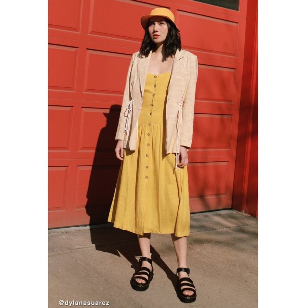 Urban Outfitters | Drop Waist Linen Dress